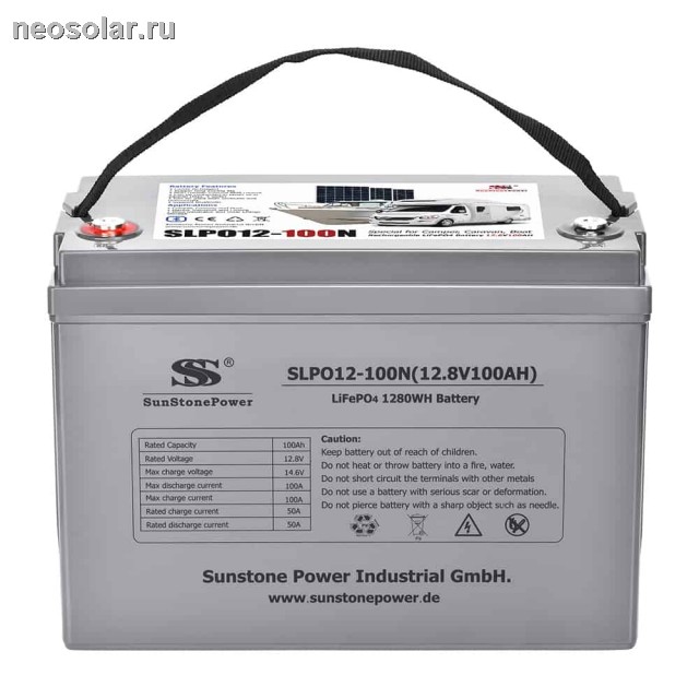 Просмотр фото... LiFePO4 аккумулятор SunStonePower SLPO12-100
