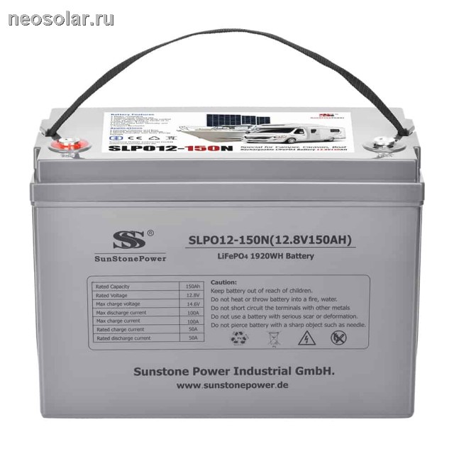 Просмотр фото... LiFePO4 аккумулятор SunStonePower SLPO12-150