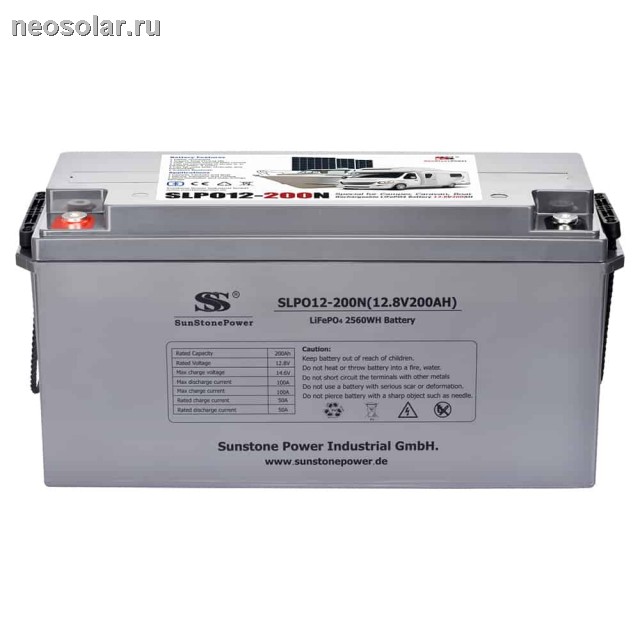 Просмотр фото... LiFePO4 аккумулятор SunStonePower SLPO12-200